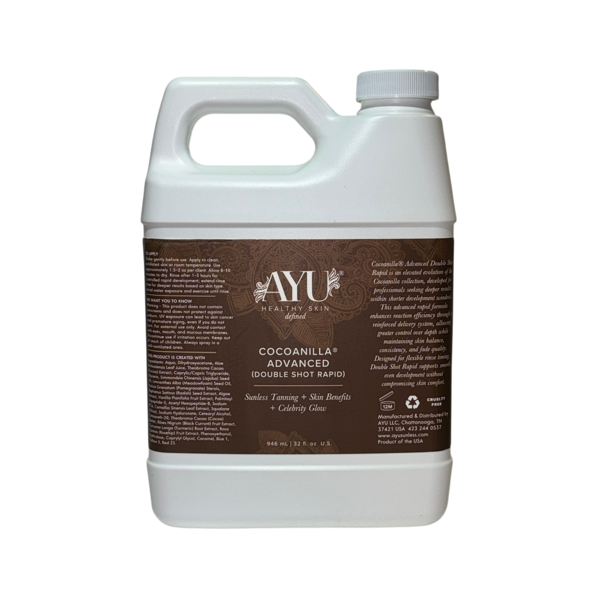 トリートメント ATOYU Cocoanilla Double Shot Rapid 32oz | Professional Rapid Spray Tan