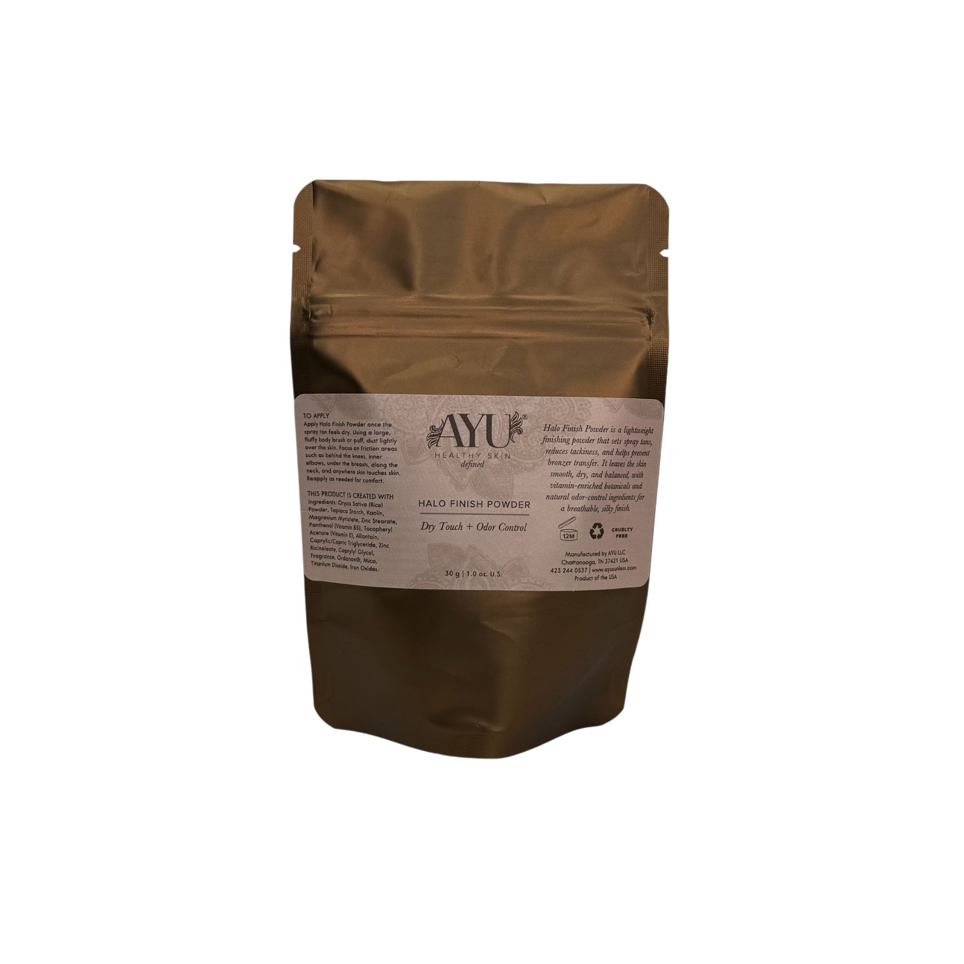 AYU Sunless Halo Finishing Powder 1 oz pouch