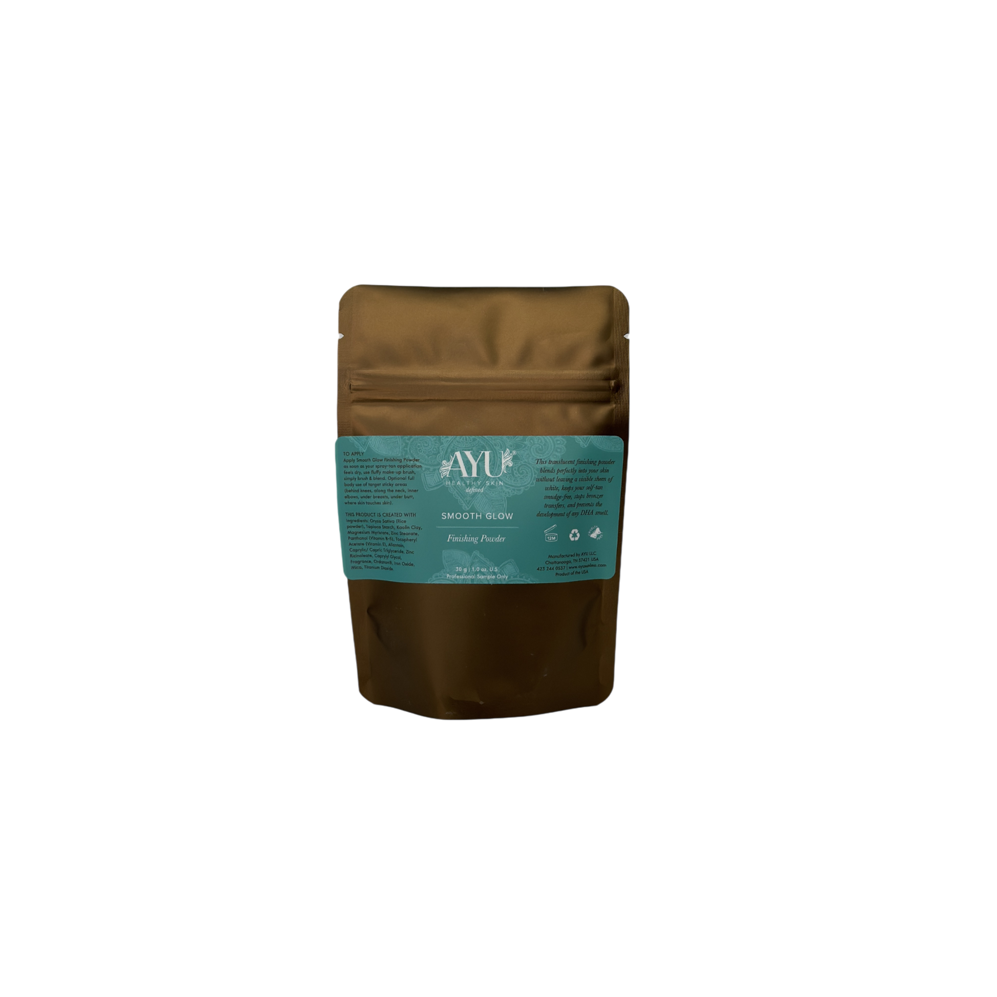 AYU Sunless Smooth Glow Finishing Powder 1 oz pouch