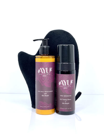 Vino Bronzing Mousse-Mitt and Moisturizer Bundle