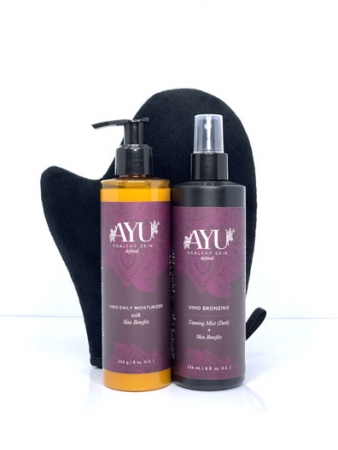 Vino Bronzing Tanning Mist-Mitt and Moisturizer Bundle